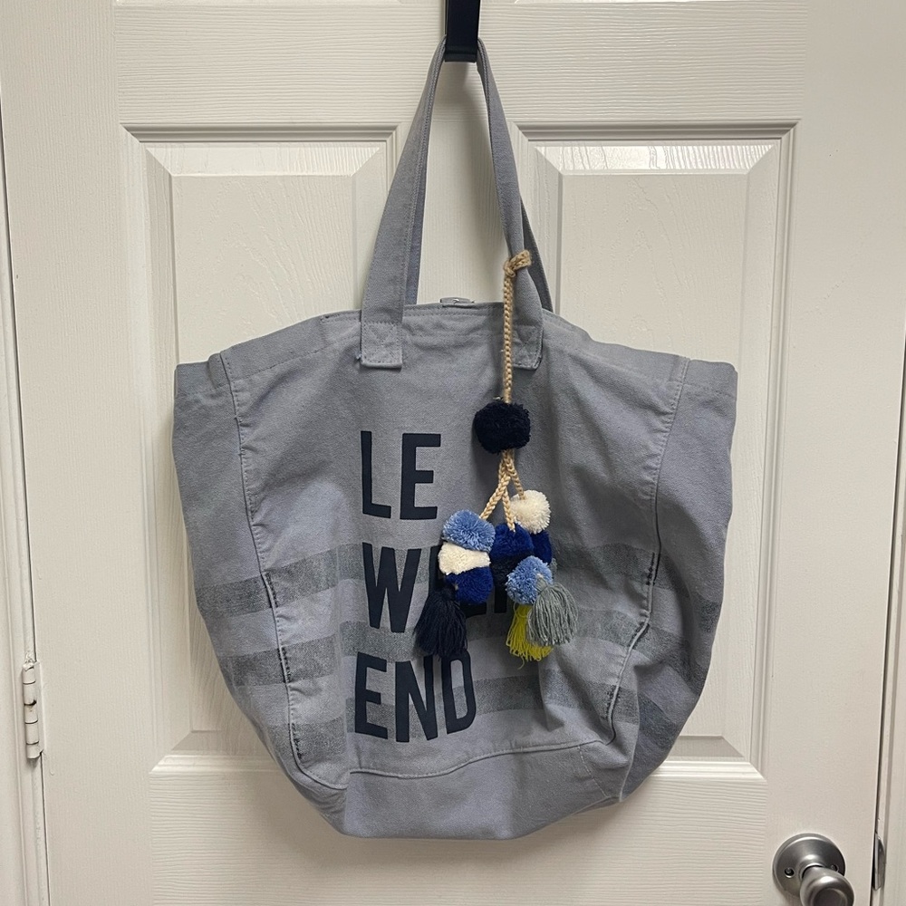 Sundry Blue Canvas Tote Bag